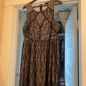 Black and Cream/tan Dress